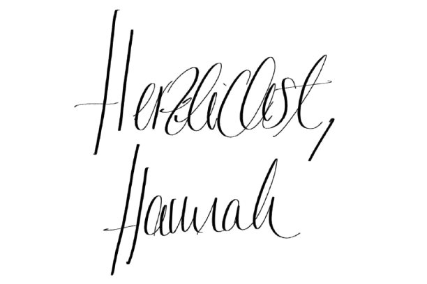 Herzlichst, Hannah
